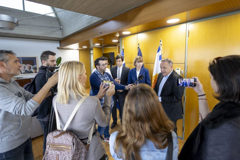 Τη Δήμαρχο Κολωνίας Henriette Reker, υποδέχτηκε στο Δημαρχείο Θεσσαλονίκης ο Στέλιος Αγγελούδης